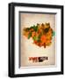 Manchester Watercolor Poster-NaxArt-Framed Art Print