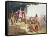 Manco Capac and Queen Mama Ocllo Gather the Savages, C.1820-null-Framed Stretched Canvas