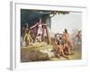 Manco Capac and Queen Mama Ocllo Gather the Savages, C.1820-null-Framed Giclee Print