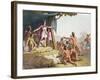 Manco Capac and Queen Mama Ocllo Gather the Savages, C.1820-null-Framed Giclee Print