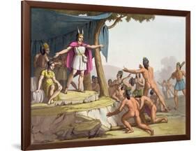 Manco Capac and Queen Mama Ocllo Gather the Savages, C.1820-null-Framed Giclee Print