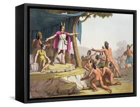 Manco Capac and Queen Mama Ocllo Gather the Savages, C.1820-null-Framed Stretched Canvas