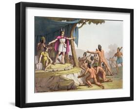 Manco Capac and Queen Mama Ocllo Gather the Savages, C.1820-null-Framed Giclee Print