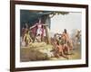 Manco Capac and Queen Mama Ocllo Gather the Savages, C.1820-null-Framed Giclee Print