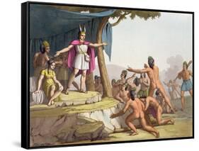 Manco Capac and Queen Mama Ocllo Gather the Savages, C.1820-null-Framed Stretched Canvas