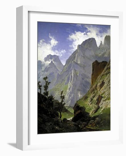 Mancorbo Canal In Picos De Europa, 1876, Spanish School-Carlos De haes-Framed Giclee Print