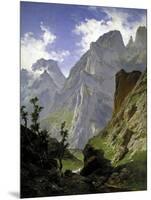 Mancorbo Canal In Picos De Europa, 1876, Spanish School-Carlos De haes-Mounted Giclee Print