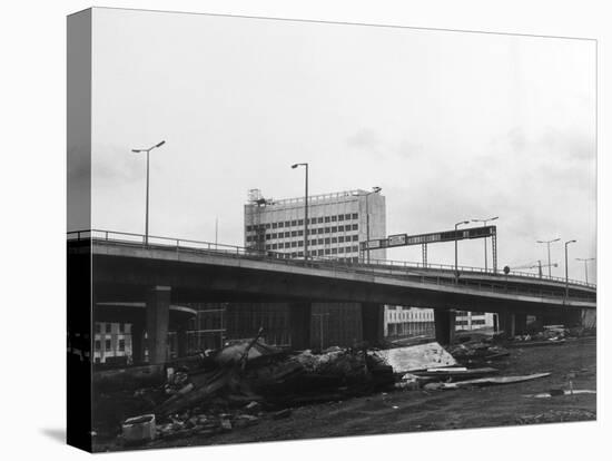 Mancunian Way Flyover-Gill Emberton-Stretched Canvas