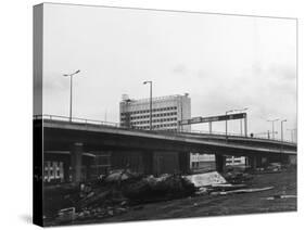 Mancunian Way Flyover-Gill Emberton-Stretched Canvas