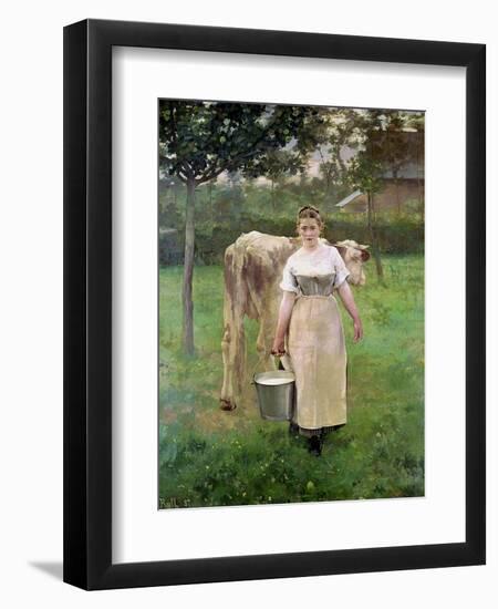 Manda Lametrie, the Farm Maid, 1887-Alfred Roll-Framed Premium Giclee Print