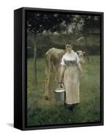 Manda Lametrie, the Farmer's Wife-Alfred Roll-Framed Stretched Canvas