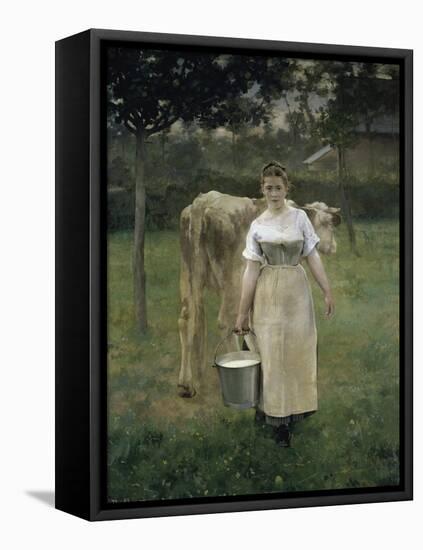 Manda Lametrie, the Farmer's Wife-Alfred Roll-Framed Stretched Canvas
