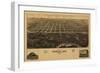 Mandad, North Dakota - Panoramic Map-Lantern Press-Framed Art Print