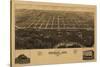 Mandad, North Dakota - Panoramic Map-Lantern Press-Stretched Canvas