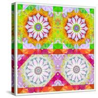 Mandala, Colourful, 'Color Geometry Couples'-Alaya Gadeh-Stretched Canvas