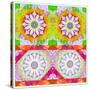 Mandala, Colourful, 'Color Geometry Couples'-Alaya Gadeh-Stretched Canvas