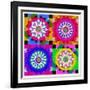 Mandala, Colourful, 'Color Geometry Squares Ii'-Alaya Gadeh-Framed Photographic Print