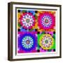 Mandala, Colourful, 'Color Geometry Squares Ii'-Alaya Gadeh-Framed Photographic Print