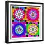 Mandala, Colourful, 'Color Geometry Squares Ii'-Alaya Gadeh-Framed Photographic Print