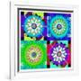 Mandala, Colourful, 'Color Geometry Squares'-Alaya Gadeh-Framed Photographic Print