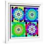 Mandala, Colourful, 'Color Geometry Squares'-Alaya Gadeh-Framed Photographic Print