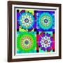 Mandala, Colourful, 'Color Geometry Squares'-Alaya Gadeh-Framed Photographic Print