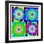 Mandala, Colourful, 'Color Geometry Squares'-Alaya Gadeh-Framed Photographic Print