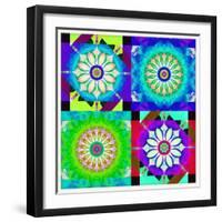 Mandala, Colourful, 'Color Geometry Squares'-Alaya Gadeh-Framed Photographic Print