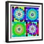 Mandala, Colourful, 'Color Geometry Squares'-Alaya Gadeh-Framed Photographic Print