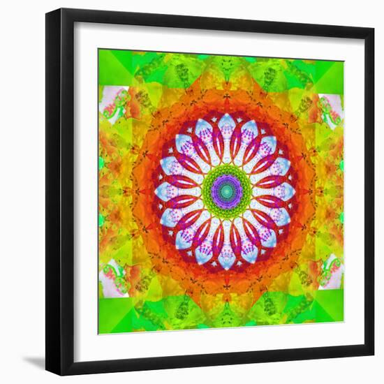 Mandala, Colourful, 'Happy Happy Happy of Mandala'-Alaya Gadeh-Framed Photographic Print