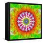 Mandala, Colourful, 'Happy Happy Happy of Mandala'-Alaya Gadeh-Framed Stretched Canvas