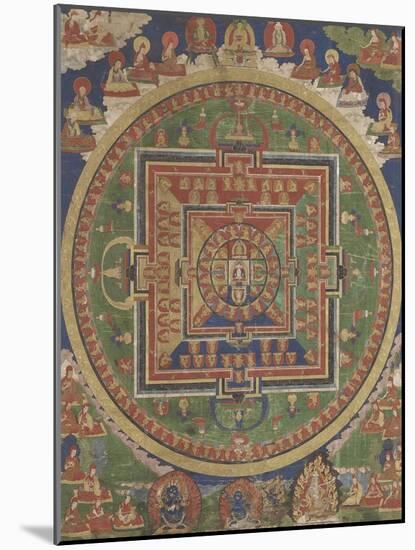 Mandala de Vairocana, sous son aspect Sarvavid-null-Mounted Giclee Print
