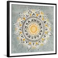 Mandala Delight I Yellow Grey-Danhui Nai-Framed Premium Giclee Print