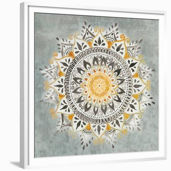 Mandala Delight I Yellow Grey-Danhui Nai-Framed Premium Giclee Print