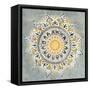 Mandala Delight I Yellow Grey-Danhui Nai-Framed Stretched Canvas