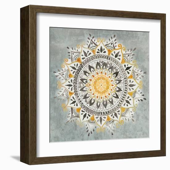 Mandala Delight I Yellow Grey-Danhui Nai-Framed Art Print