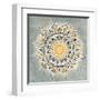 Mandala Delight I Yellow Grey-Danhui Nai-Framed Art Print