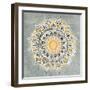 Mandala Delight I Yellow Grey-Danhui Nai-Framed Art Print