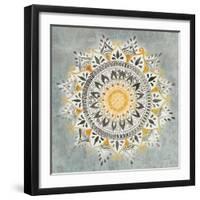 Mandala Delight I Yellow Grey-Danhui Nai-Framed Art Print