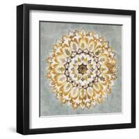 Mandala Delight II Yellow Grey-Danhui Nai-Framed Art Print