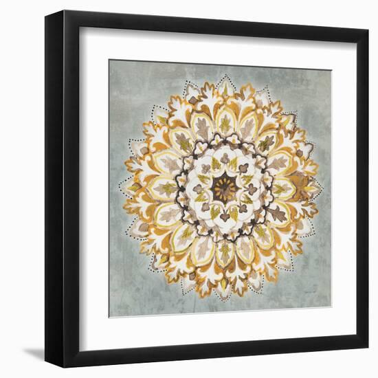 Mandala Delight II Yellow Grey-Danhui Nai-Framed Art Print