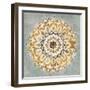 Mandala Delight II Yellow Grey-Danhui Nai-Framed Art Print