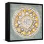 Mandala Delight III Yellow Grey-Danhui Nai-Framed Stretched Canvas