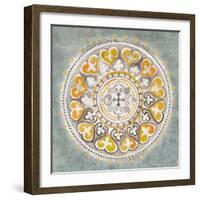 Mandala Delight III Yellow Grey-Danhui Nai-Framed Art Print