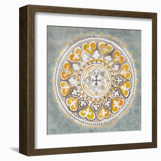 Mandala Delight III Yellow Grey-Danhui Nai-Framed Art Print