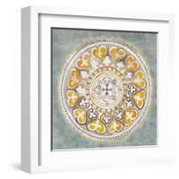 Mandala Delight III Yellow Grey-Danhui Nai-Framed Art Print