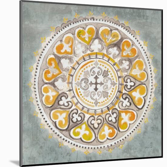 Mandala Delight III Yellow Grey-Danhui Nai-Mounted Art Print