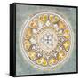 Mandala Delight III Yellow Grey-Danhui Nai-Framed Stretched Canvas