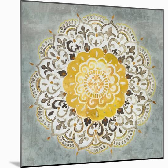 Mandala Delight IV Yellow Grey-Danhui Nai-Mounted Art Print