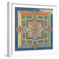 Mandala du livre ; Bahaishajyaguru et les sept autres Buddha de médecine-null-Framed Giclee Print